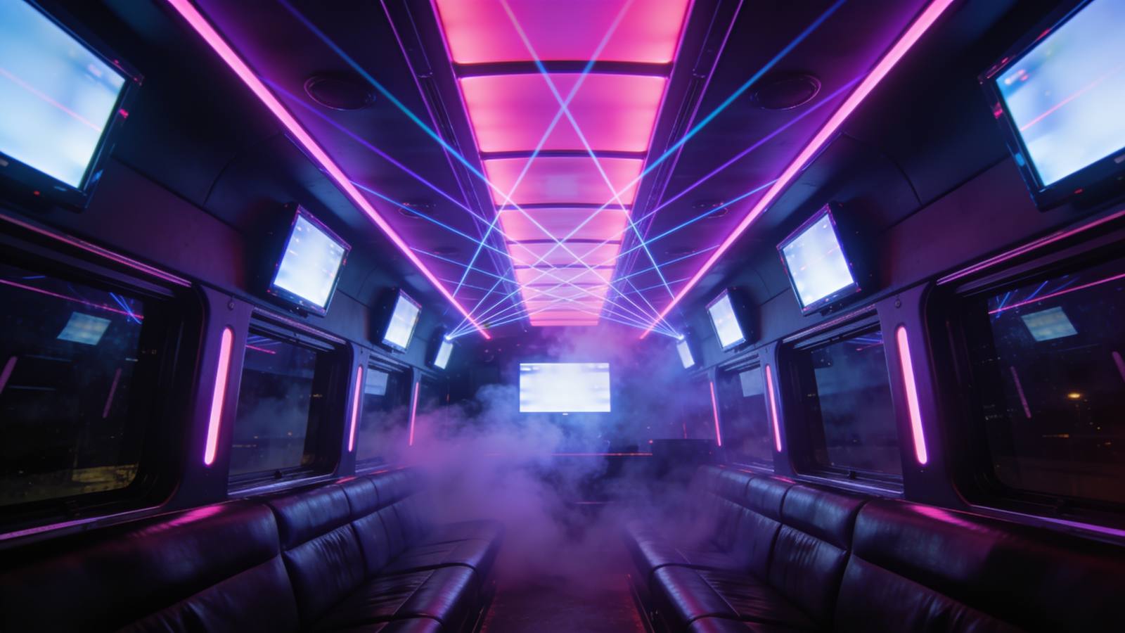 Screens and LED ceiling