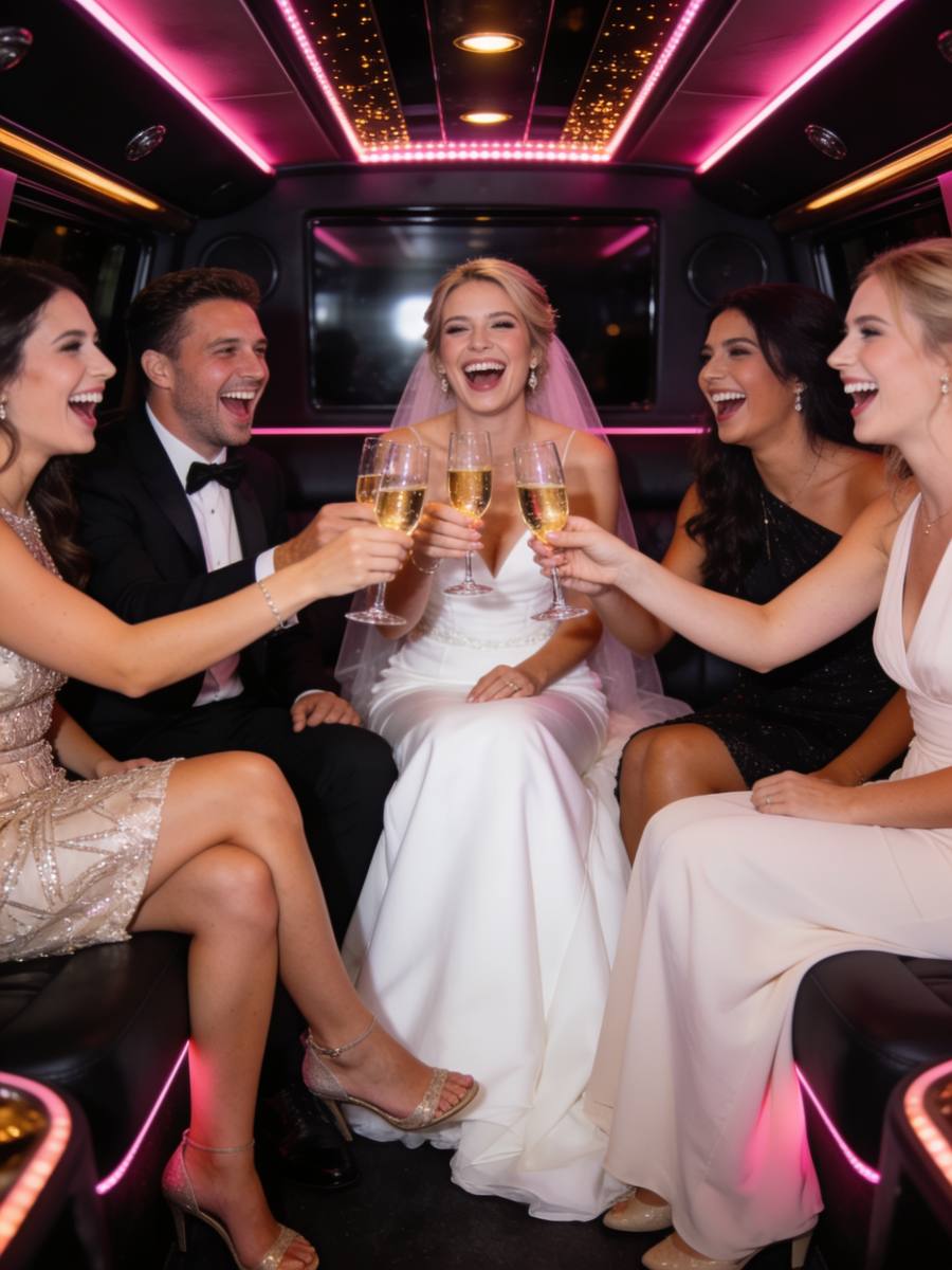 Wedding party onboard